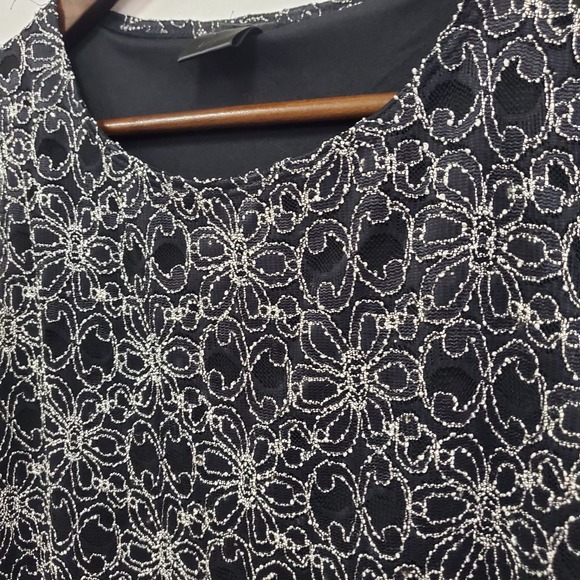 Unbranded Womens Glitter‎ Lace Fairy Grunge Whimsigoth Tank Size S Black Y2K - Picture 2 of 11